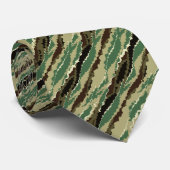 Khakki camouflage striped camouflage stijlvolle tr stropdas (Opgerold)