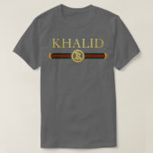 Khalid Name Personalized Royal Luxury Gift Mannen  T-shirt (Design voorkant)