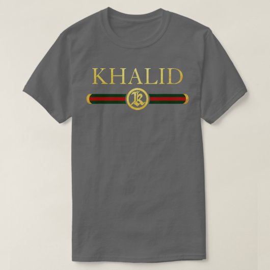 Khalid Name Personalized Royal Luxury Gift Mannen  T-shirt (Design voorkant)