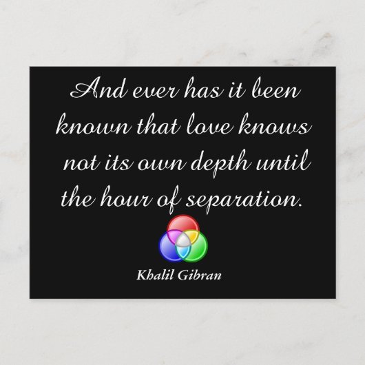 Khalil Gibran - citaat Briefkaart (Voorkant)