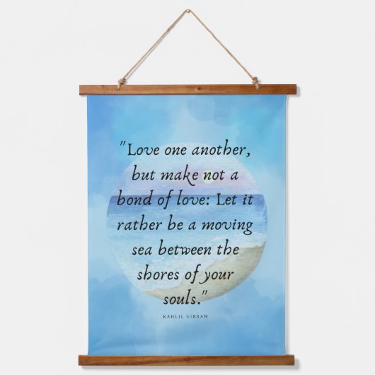 Khalil Gibran Love Quote Wall Art Tapestry Hangend Wandkleed (Voorkant)