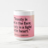Khalil Gibran schoonheid quote mok (Center)
