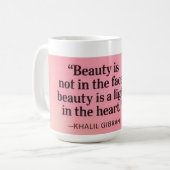 Khalil Gibran schoonheid quote mok (Voorkant links)