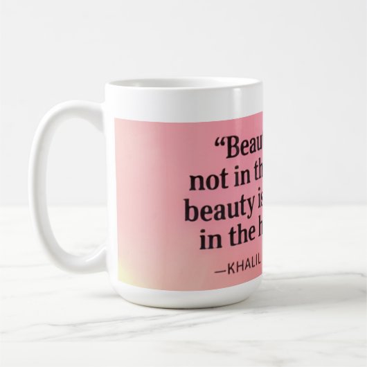 Khalil Gibran schoonheid quote mok (Links)