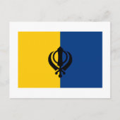 Khalistan Flag Briefkaart (Voorkant)