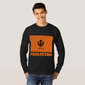 Khalistan Vlag Kleding T-shirt (Voorkant volledig)
