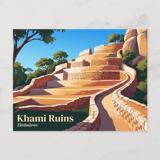 Khami-ruïnes Zimbabwe Briefkaart (Voorkant)