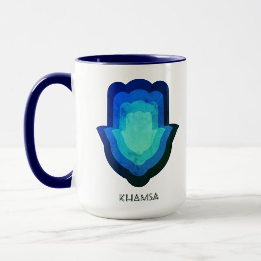 Khamsa Blauwe Mok herzien (Links)