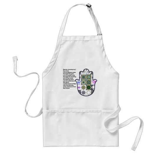 Khamsa Hand Apron 1 Renter Standaard Schort (Voorkant)