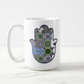 Khamsa Hand Patchwork 2 Koffiemok (Links)