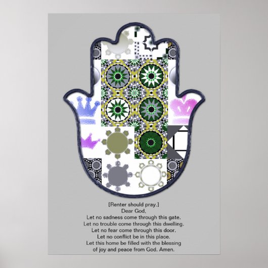 Khamsa Hand Poster Design 1 Renter (Voorkant)