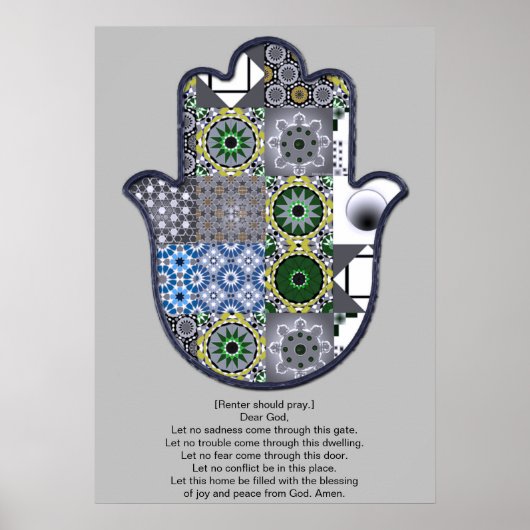 Khamsa Hand Poster Design 2 Renter (Voorkant)