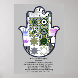 Khamsa Hand Poster Ontwerp 1 Eigenaar Luxe