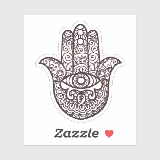 Khamsa Hand Veel succes Sticker (Vel)