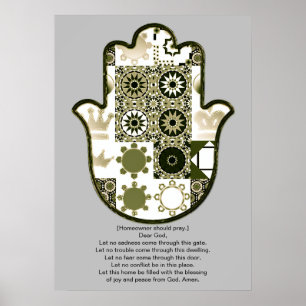 Khamsa-handposter ontwerp 1 eigenaar opnieuw bezoc poster