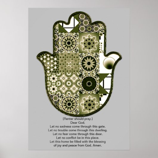Khamsa-handposter ontwerp 2 revisited huurder poster (Voorkant)