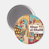 Khan el-Khalili Bazaar Egypte Magneet (Voorkant / Achterkant)