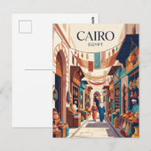 Khan el-Khalili Egypte Briefkaart (Voorkant / Achterkant)