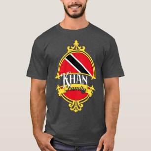 Khan Familie Trinidad en Tobago Vlag T-shirt
