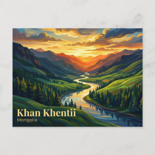 Khan Khentii Strict Beschermd Gebied Mongolië Briefkaart