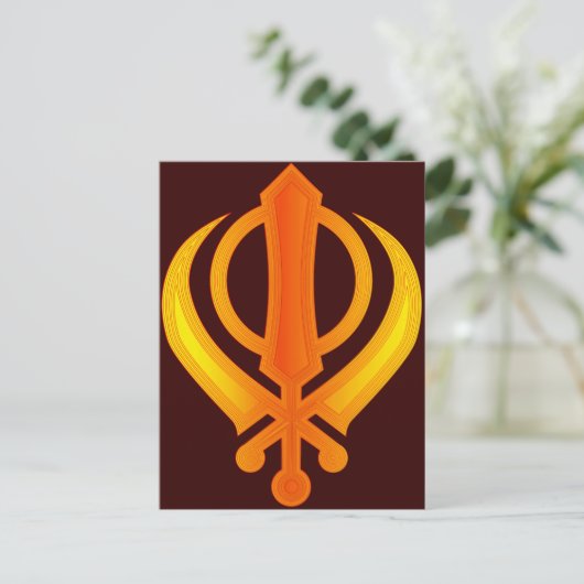 Khanda Briefkaart (Staand voorkant)