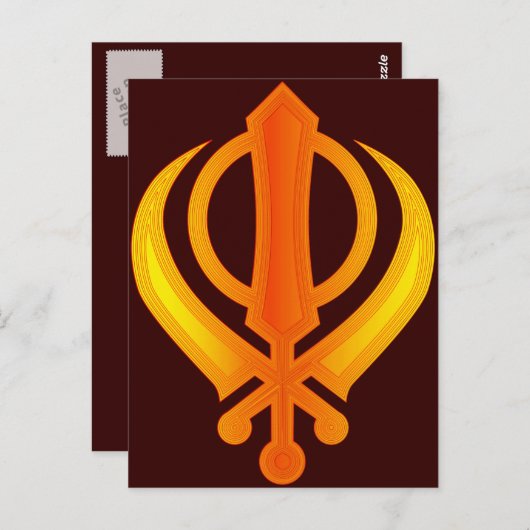 Khanda Briefkaart (Voorkant / Achterkant)