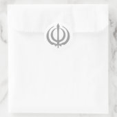 Khanda-Gray Ronde Sticker (Tas)