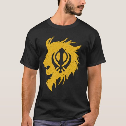 Khanda lion kaur - punjabi - sikhisme sikh gift t-shirt (Voorkant)