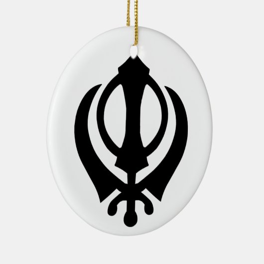 Khanda Sikh Symbol Keramisch Ornament (Rechts)