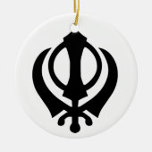 Khanda Sikh Symbol Keramisch Ornament (Voorkant)