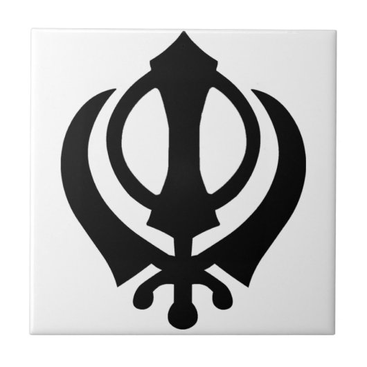 Khanda Sikh Symbol Tegeltje (Voorkant)