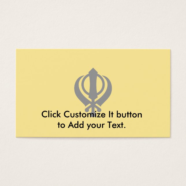 Khanda Sikhism Visitekaartjes (Voorkant)