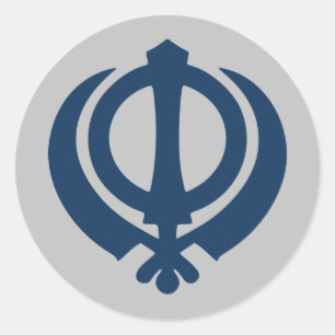 Khanda-symbool (Sikh) Ronde Sticker