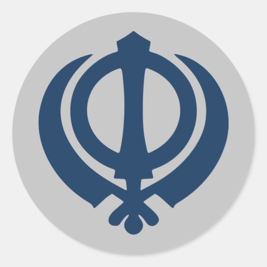 Khanda-symbool (Sikh) Ronde Sticker (Voorkant)
