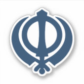 Khanda-symbool (Sikh) Sticker (Voorkant)