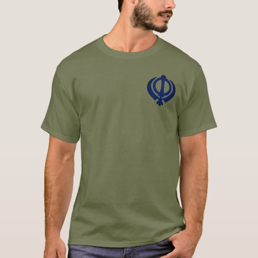 Khanda-symbool (Sikh) T-shirt (Voorkant)