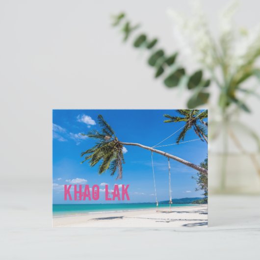 Khao Lak Phang-Nga Thailand Beach Panorama Holiday Feestdagenkaart (Staand voorkant)