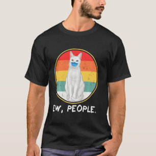 Khao Manee Ew Mensen met een kat-wieg gezichtsmas T-shirt