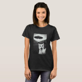 Khao Manee Kat Selfie Grappige Alien Ontvoering Me T-shirt (Voorkant volledig)