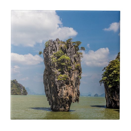 Khao Phing Kan rock Island Phuket in Thailand gift Tegeltje (Voorkant)