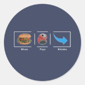 Khao Piyo Khisko Round Sticker (Voorkant)