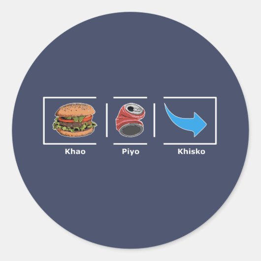 Khao Piyo Khisko Round Sticker (Voorkant)