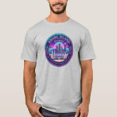Kharg Eiland Huizen Iran Vaporwave Grijs T-Shirt (Voorkant)