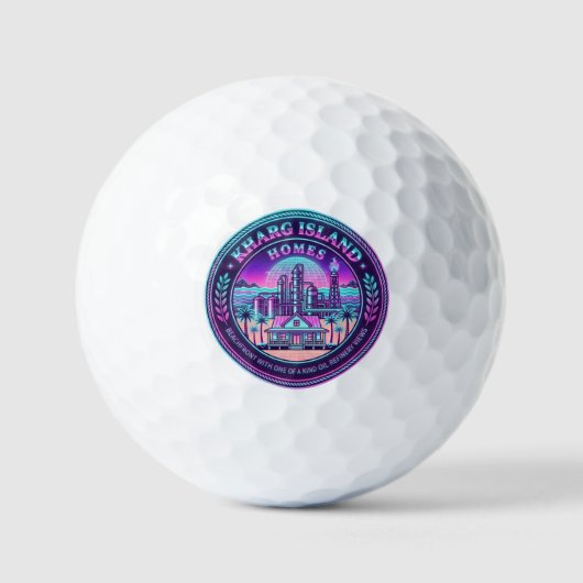 Kharg Island Homes Iran Golfballen (Voorkant)