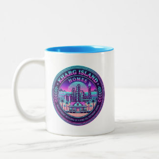 Kharg Island Huizen Iran Vaporwave Mok
