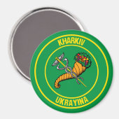 Kharkiv Round Emblem Magneet (Voorkant / Achterkant)