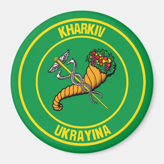 Kharkiv Round Emblem Magneet (Voorkant)