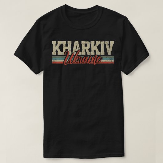 Kharkiv Ukraine Travel Souvenir Retro Gift T-shirt (Design voorkant)