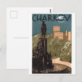 Kharkov, Oekraïne, vintage-reis Briefkaart (Voorkant / Achterkant)
