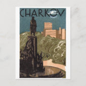 Kharkov, Oekraïne, vintage-reis Briefkaart (Voorkant)